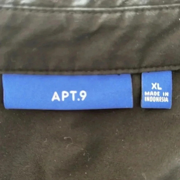 Apt. 9 Women’s Jet Black Button Down Long Sleeve Blouse Size XL - Picture 7 of 9